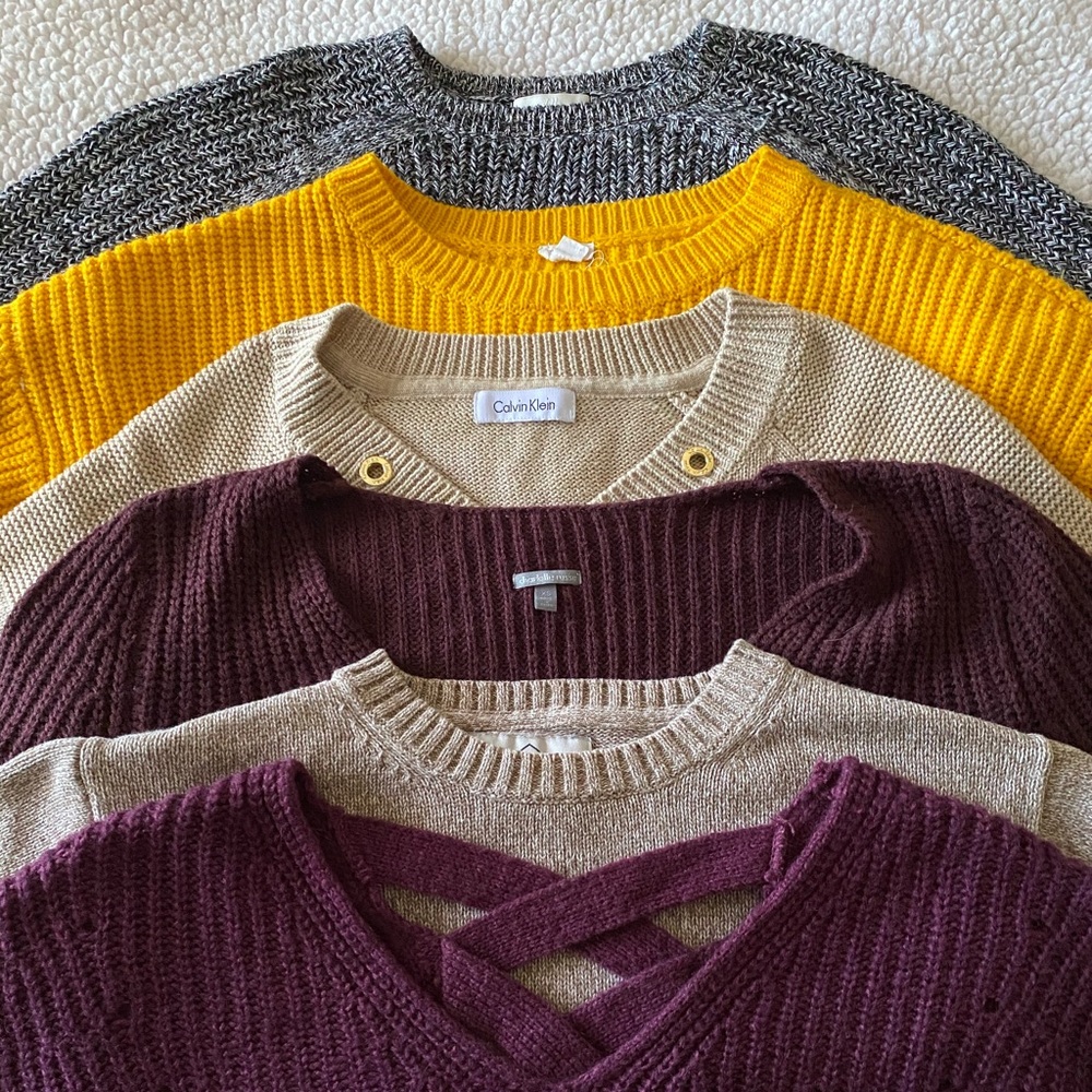 6 knit sweaters
